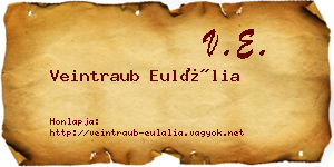 Veintraub Eulália névjegykártya